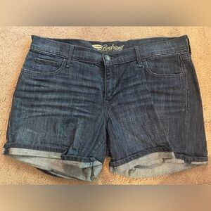 Old Navy Boyfriend Dark Blue Denim Shorts